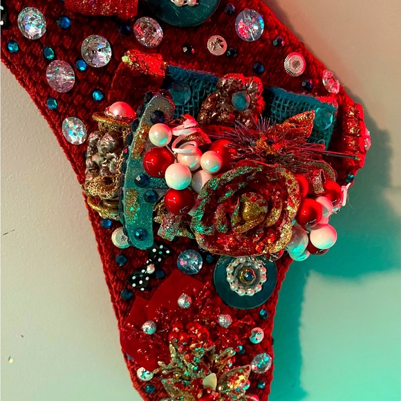 KEEPSAKE (Handcrafted) Luxury One-Of-A-Kind Christmas Stocking (Angel) - Picture 4 of 7